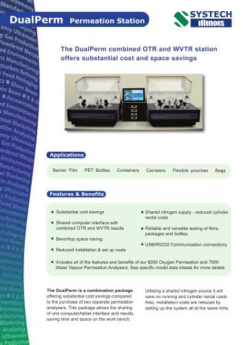 New Combination OTR/WVTR Analyzer distribution|Systech Dualperm .